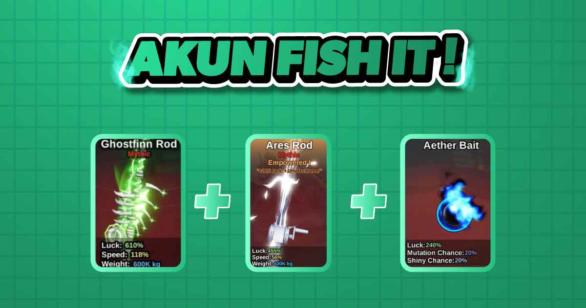 GHOSTFINN ROD +ARES ROD + AETHER BAIT